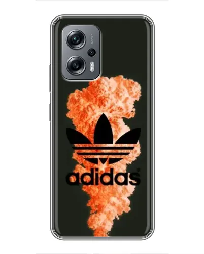 Чехол для Xiaomi POCO X4 GT с картинкой «Оранжевый дым Adidas»