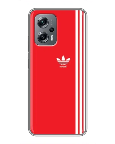 Чехол для Xiaomi POCO X4 GT с картинкой «Красный минимализм Adidas»