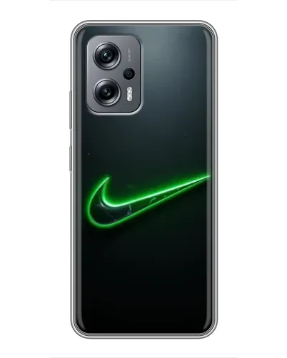 Чехол для Xiaomi POCO X4 GT с картинкой «Неоновый контур Nike»