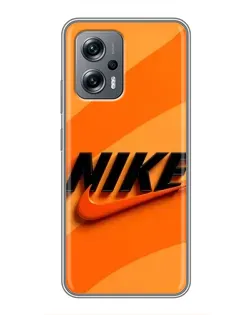Чехол для Xiaomi POCO X4 GT с картинкой «Оранжевый драйв Nike» Чехол для Xiaomi POCO X4 GT с картинкой «Оранжевый драйв Nike»