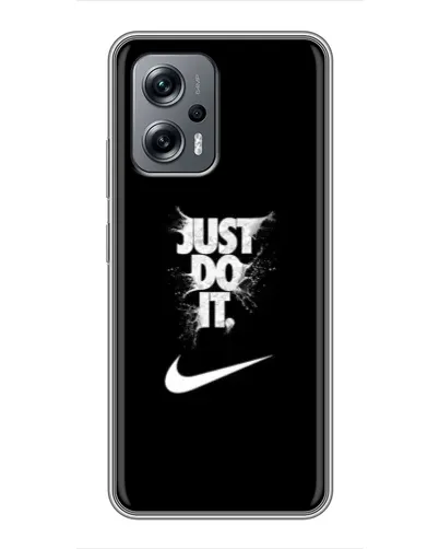 Чехол для Xiaomi POCO X4 GT с картинкой «Текстовый принт Nike»