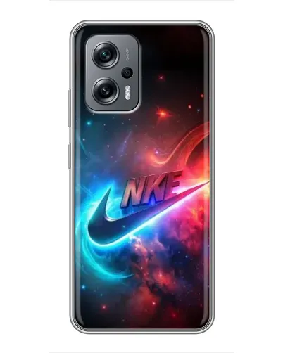Чехол для Xiaomi POCO X4 GT с картинкой «Огненный логотип Nike»