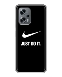 Чехол для Xiaomi POCO X4 GT с картинкой «Классический принт Nike» Чехол для Xiaomi POCO X4 GT с картинкой «Классический принт Nike»