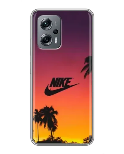 Чехол для Xiaomi POCO X4 GT с картинкой «Nike на закате солнца»