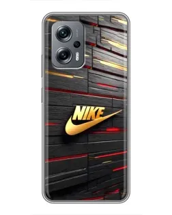 Чехол для Xiaomi POCO X4 GT с картинкой «Золотой Nike на металле» Чехол для Xiaomi POCO X4 GT с картинкой «Золотой Nike на металле»