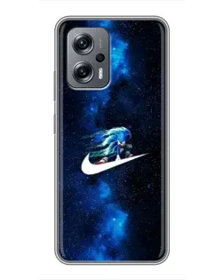 Чехол для Xiaomi POCO X4 GT с картинкой «Звездный путь Nike» Чехол для Xiaomi POCO X4 GT с картинкой «Звездный путь Nike»
