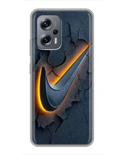 Чехол для Xiaomi POCO X4 GT с картинкой «Объемный логотип Найк» Чехол для Xiaomi POCO X4 GT с картинкой «Объемный логотип Найк»