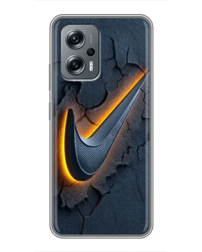 Чехол для Xiaomi POCO X4 GT с картинкой «Объемный логотип Найк»