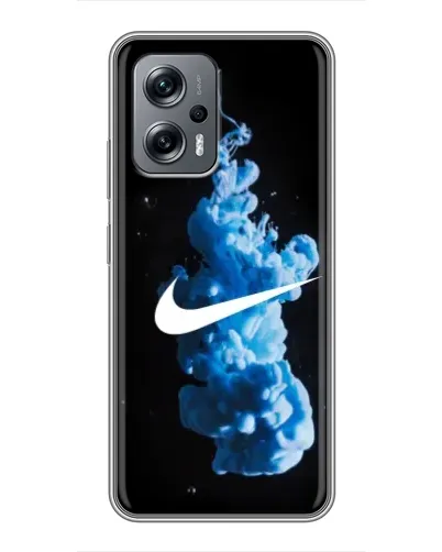 Чехол для Xiaomi POCO X4 GT с картинкой «Nike и синий дым»