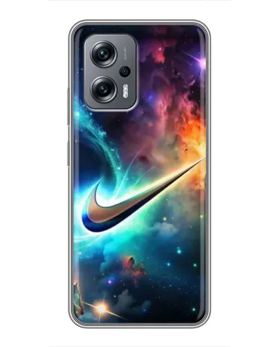 Чехол для Xiaomi POCO X4 GT с картинкой «Космический Nike Swoosh»