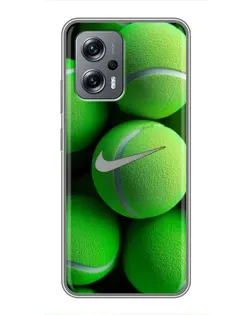 Чехол для Xiaomi POCO X4 GT с картинкой «Теннисные мячи Найк» Чехол для Xiaomi POCO X4 GT с картинкой «Теннисные мячи Найк»