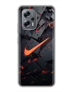 Чехол для Xiaomi POCO X4 GT с картинкой «Nike — эффект разломов» Чехол для Xiaomi POCO X4 GT с картинкой «Nike — эффект разломов»