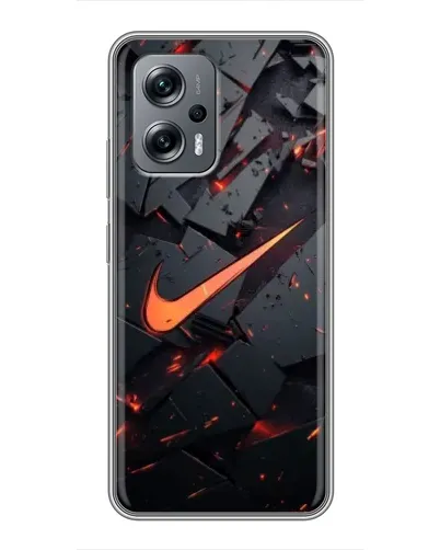 Чехол для Xiaomi POCO X4 GT с картинкой «Nike — эффект разломов»