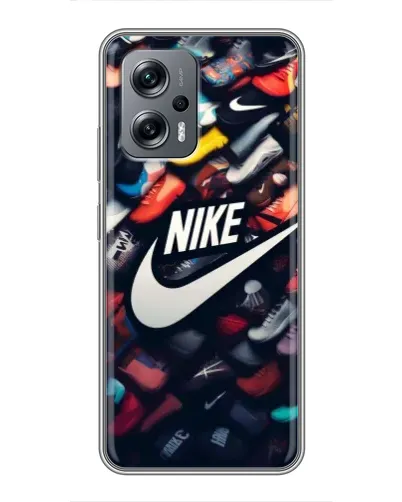 Чехол для Xiaomi POCO X4 GT с картинкой «Коллекция кроссовок Nike»