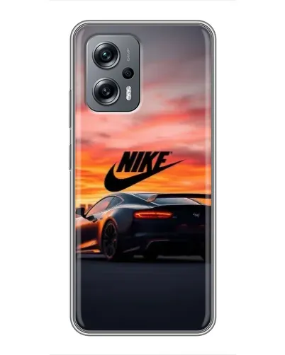 Чехол для Xiaomi POCO X4 GT с картинкой «Nike и суперкар»