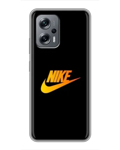 Чехол для Xiaomi POCO X4 GT с картинкой «Золотой логотип Nike»