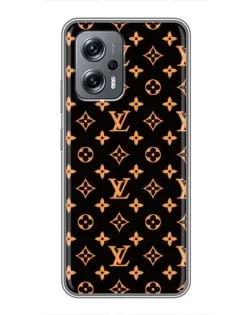 Чехол для Xiaomi POCO X4 GT с картинкой «Золотая монограмма LV»