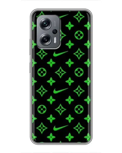 Чехол для Xiaomi POCO X4 GT с картинкой «Неоновый принт LV»