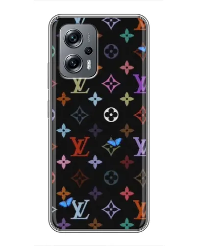 Чехол для Xiaomi POCO X4 GT с картинкой «Цветная монограмма LV»