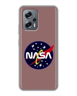 Чехол для Xiaomi POCO X4 GT с картинкой «NASA — ретро космос» Чехол для Xiaomi POCO X4 GT с картинкой «NASA — ретро космос»