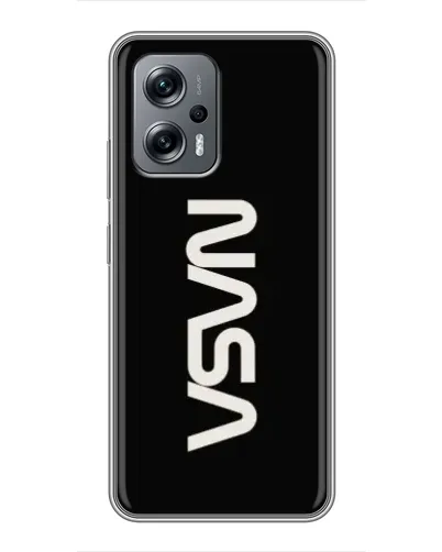 Чехол для Xiaomi POCO X4 GT с картинкой «NASA — вертикальный логотип»