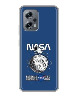 Чехол для Xiaomi POCO X4 GT с картинкой «NASA — лунная миссия» Чехол для Xiaomi POCO X4 GT с картинкой «NASA — лунная миссия»