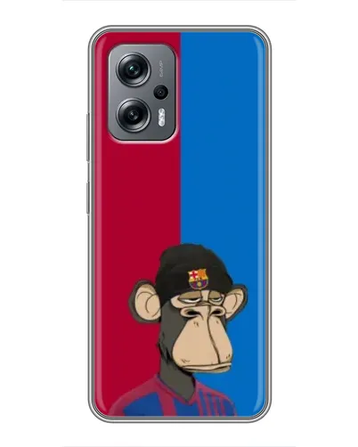 Чехол для Xiaomi POCO X4 GT с картинкой «Bored Ape — фанат Барсы»