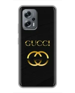 Чехол для Xiaomi POCO X4 GT с картинкой «Золотой логотип Gucci»