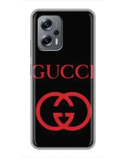 Чехол для Xiaomi POCO X4 GT с картинкой «Gucci — красный логотип»