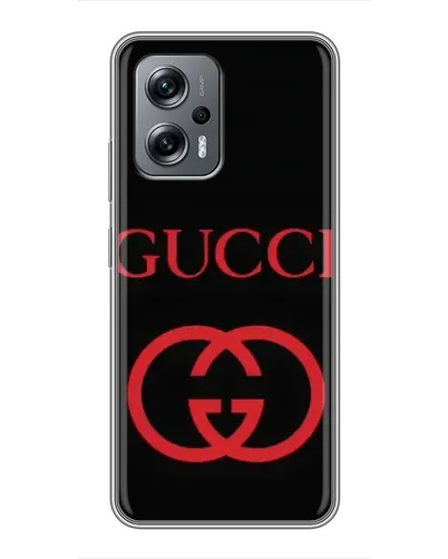 Чехол для Xiaomi POCO X4 GT с картинкой «Gucci — красный логотип»
