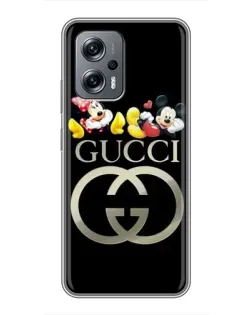 Чехол для Xiaomi POCO X4 GT с картинкой «Gucci — герои Disney»