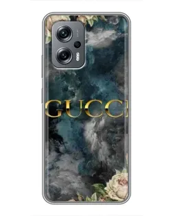 Чехол для Xiaomi POCO X4 GT с картинкой «Абстрактные цветы Gucci»