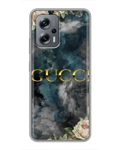 Чехол для Xiaomi POCO X4 GT с картинкой «Абстрактные цветы Gucci»