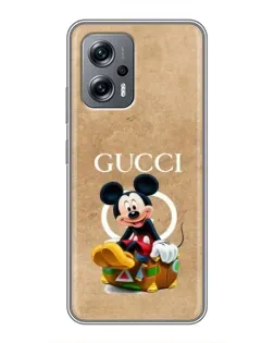 Чехол для Xiaomi POCO X4 GT с картинкой «Микки Маус Gucci — крафт»