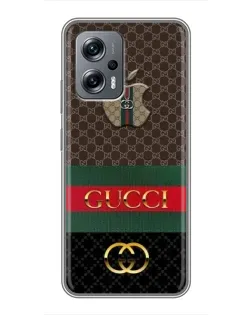Чехол для Xiaomi POCO X4 GT с картинкой «Gucci — брендированный десерт»