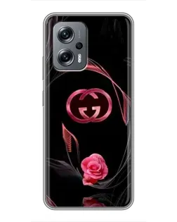 Чехол для Xiaomi POCO X4 GT с картинкой «Gucci — неоновая роза»