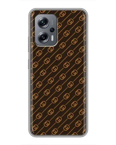 Чехол для Xiaomi POCO X4 GT с картинкой «Gucci — золотые диагонали»