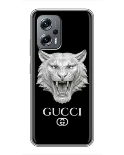 Чехол для Xiaomi POCO X4 GT с картинкой «Gucci — серебряный лев»