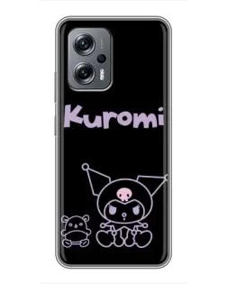 Чохол для Xiaomi POCO X4 GT з картинкою «Kuromi — чорний мінімалізм» Чохол для Xiaomi POCO X4 GT з картинкою «Kuromi — чорний мінімалізм»