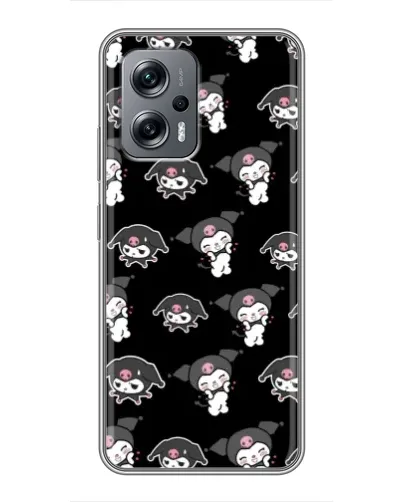 Чохол для Xiaomi POCO X4 GT з картинкою «Чорний паттерн Kuromi»