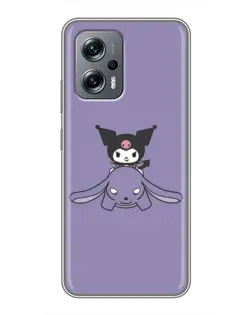 Чохол для Xiaomi POCO X4 GT з картинкою «Kuromi на ліловому фоні»