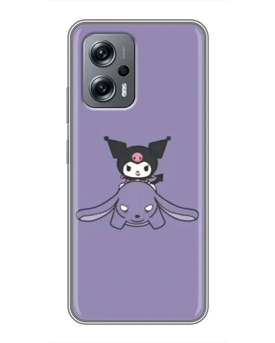 Чохол для Xiaomi POCO X4 GT з картинкою «Kuromi на ліловому фоні»