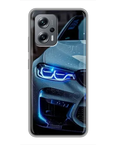 Чохол для Xiaomi POCO X4 GT з картинкою «Погляд BMW з синіми фарами»