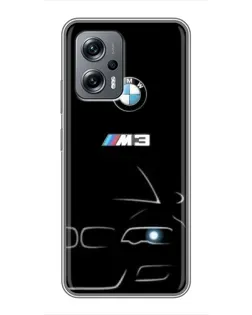 Чохол для Xiaomi POCO X4 GT з картинкою «Мінімалістичний принт BMW M3»