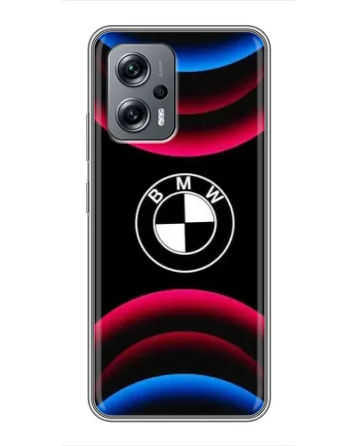 Чохол для Xiaomi POCO X4 GT з картинкою «Логотип BMW та неонові дуги»