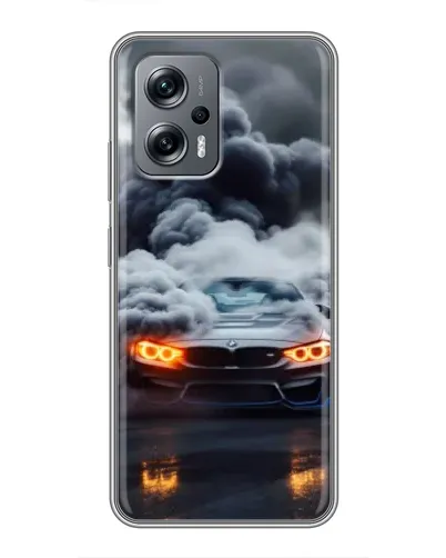 Чохол для Xiaomi POCO X4 GT з картинкою «BMW у диму»