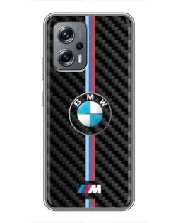 Чохол для Xiaomi POCO X4 GT з картинкою «Емблема BMW та карбон»