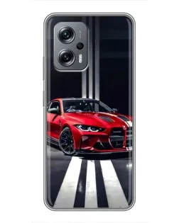Чохол для Xiaomi POCO X4 GT з картинкою «Червона BMW на дорозі»