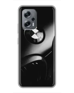 Чохол для Xiaomi POCO X4 GT з картинкою «Емблема BMW — макро»