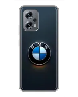 Чохол для Xiaomi POCO X4 GT з картинкою «Логотип BMW — мінімалізм»